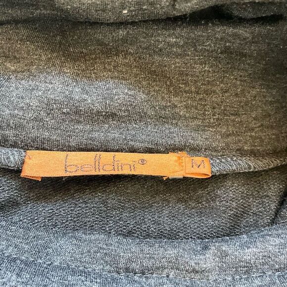 Belldini Womens Medium Pullover Embellished Hoodie Sweatshirt Gray Pockets - Picture 11 of 14